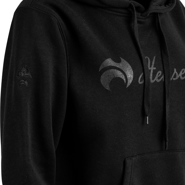 Henselite Hoodie Unisex Black Since 1918 Right Sleeve