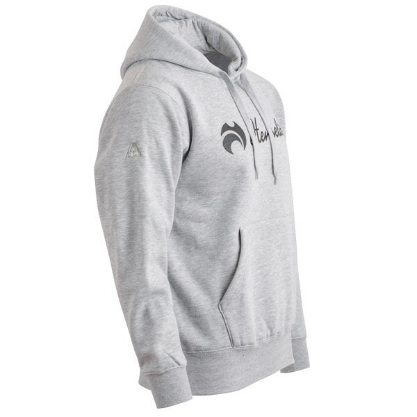 Henselite Hoodie Unisex Grey Marle Lawn Bowls Right 3Q