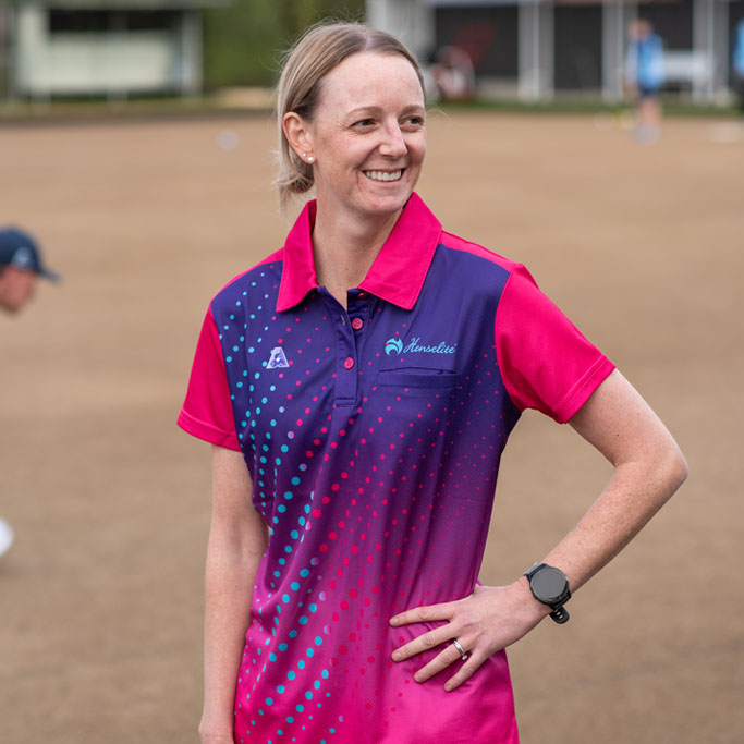 Henselite Velocity Women's Polo Purple Pink Sky Henselite_Velocity_Women's_Polo_Purple_Pink_Sky_3