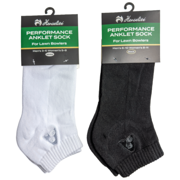 Henselite Performance Anklet Sock Overview Black & White Henselite Performance Anklet Sock Overview Black & White