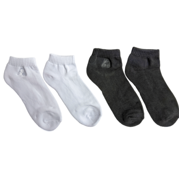 Henselite Performance Anklet Sock White & Black Dual Henselite Performance Anklet Sock White & Black Dual