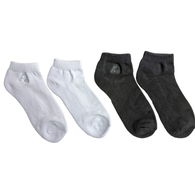 Henselite Performance Anklet Sock White & Black Dual Henselite Performance Anklet Sock White & Black Dual