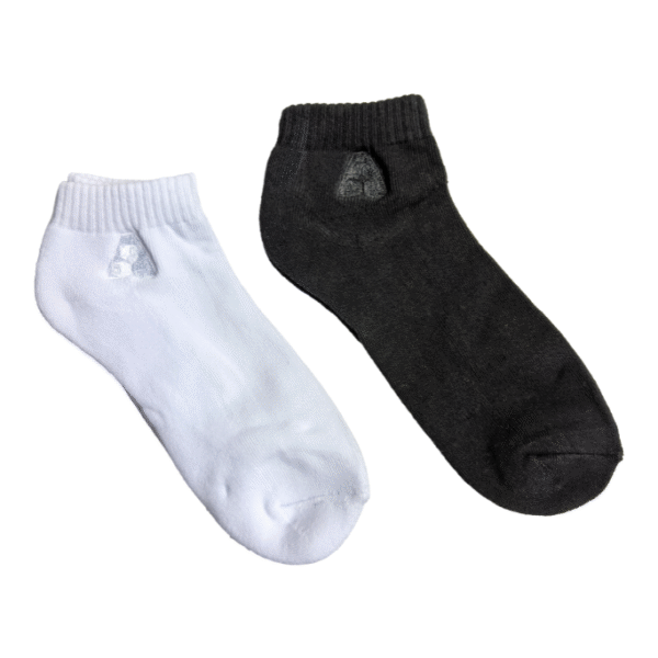 Henselite Performance Anklet Sock White & Black Single Henselite Performance Anklet Sock White & Black Single