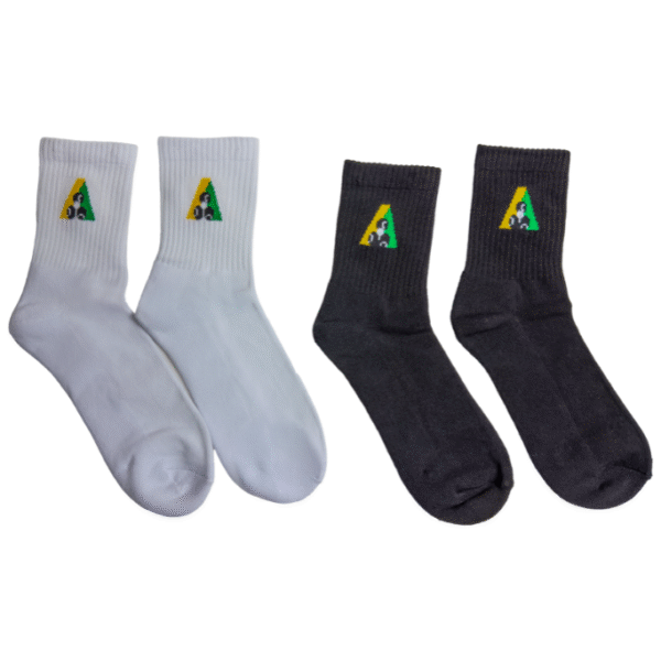 Henselite Performance Crew Socks White & Black Dual