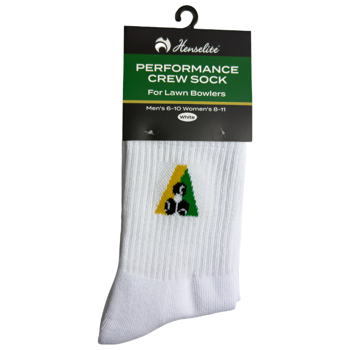 Henselite Performance Crew Socks White Front