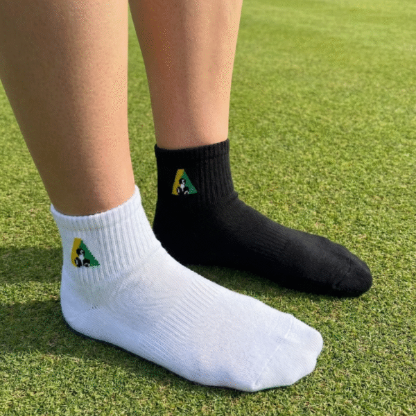 Henselite Performance Short Crew Socks On Feet Henselite Performance Short Crew Socks On Feet