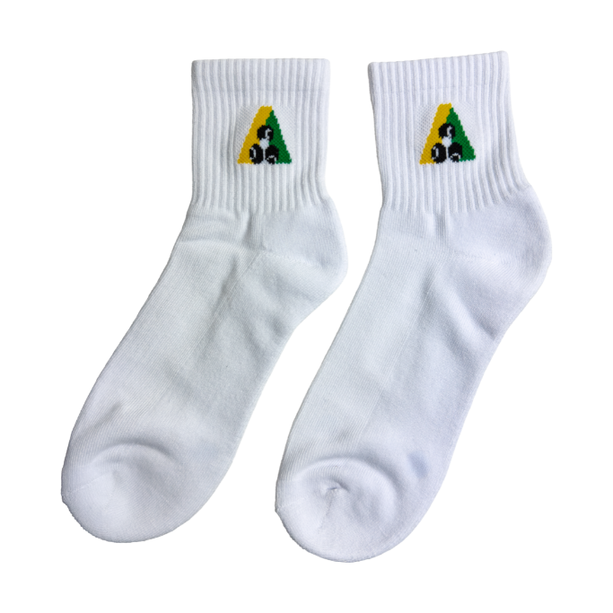 Henselite Short Crew Sock White Dual Henselite Short Crew Sock White Dual