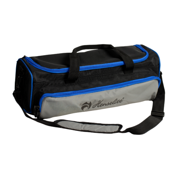 Henselite Carrylite Lawn Bowl Carrier Black Grey Blue Trim Down